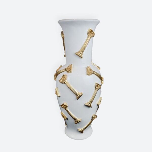 Gilded Bianco Bella Vase