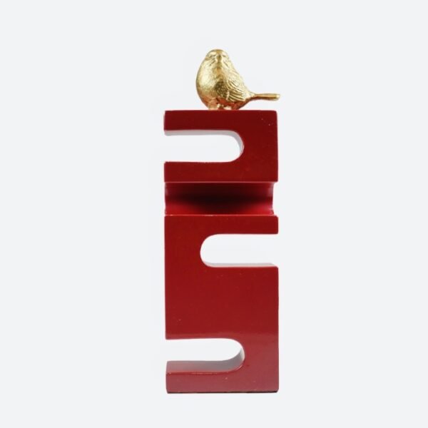 Red Abstract Sparrow Decor