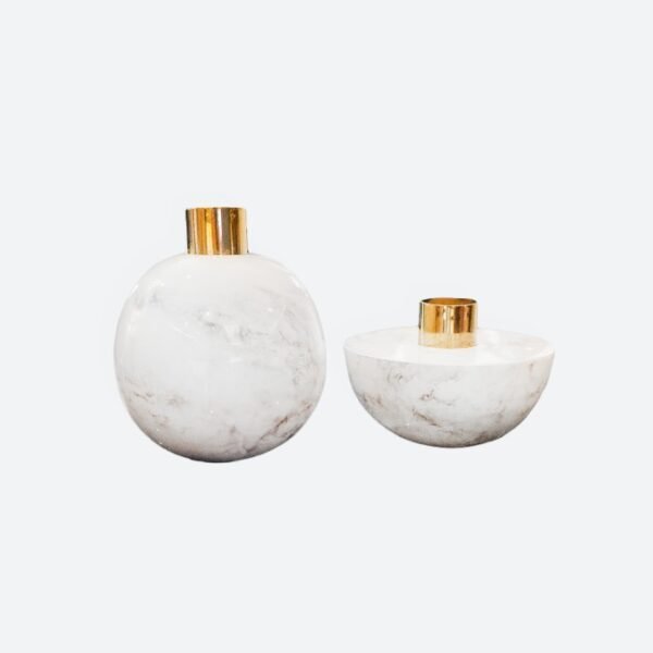 White Marble Candle Stand