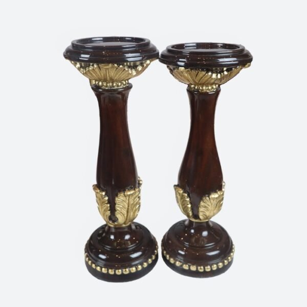 Wooden Luxe Candle Stand Set